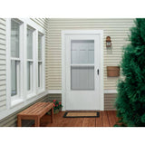 Emco 100 Series Self-Storing Storm Door, White, 36 in. x 80 in.