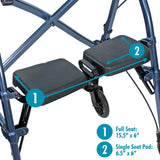 Able Life Space Saver Rollator in Cobalt Blue, Each