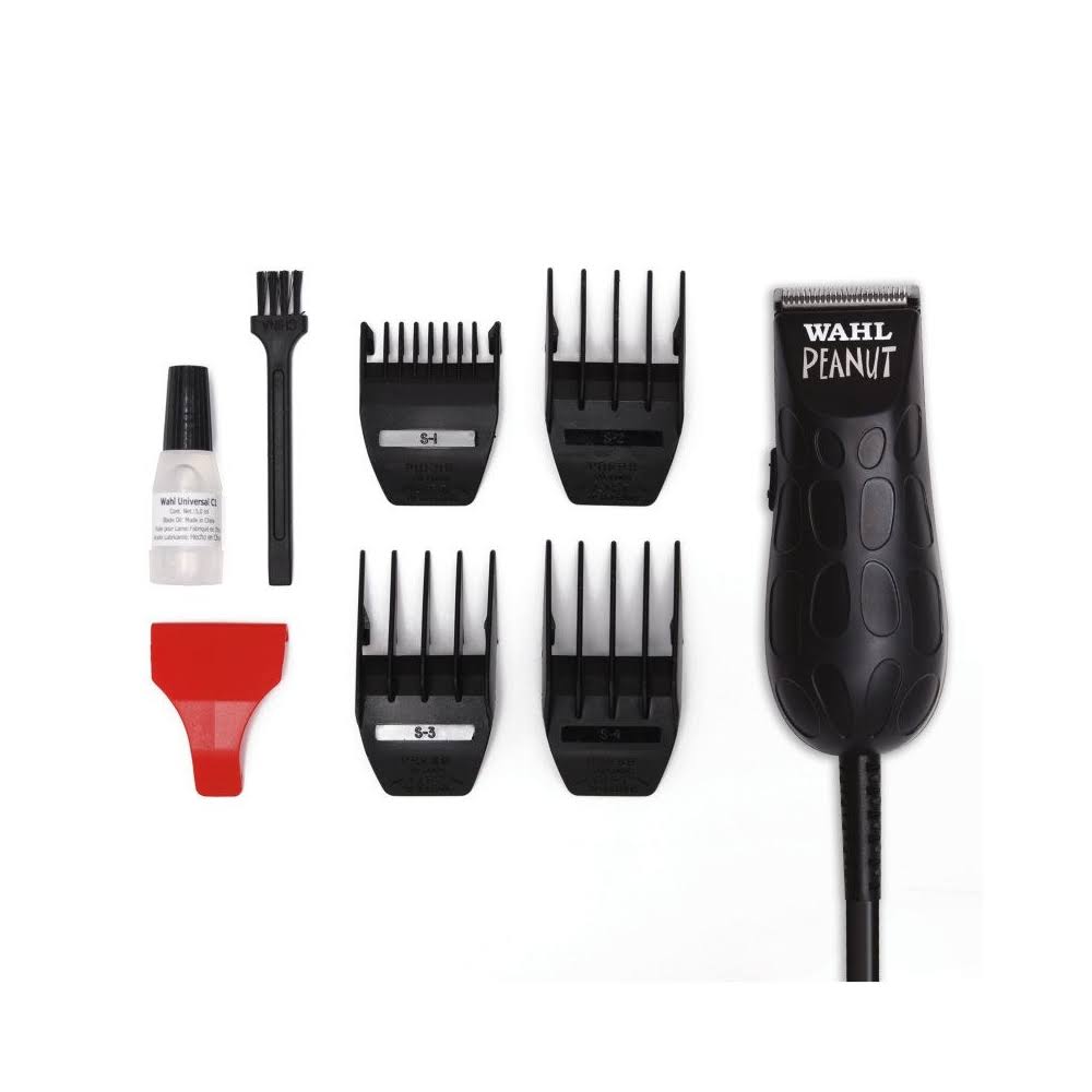 Black Wahl Peanut Electric Hair Trimmer for Compact Precision Grooming