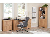 Realspace Keera Mid-Back Chair from the Modern Comfort Series, Gray Bonded Leather with Chrome and Silver Finish