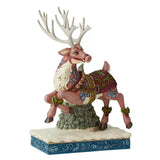 Jim Shore Adventure Bound Victorian Reindeer, Polyresin, 6004181