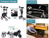 Folding Upright Walker for Seniors with a Straight Standing Design