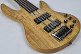 ESP LTD B-205 Five-String Fretless Bass with Spalted Maple, Natural Satin Finish