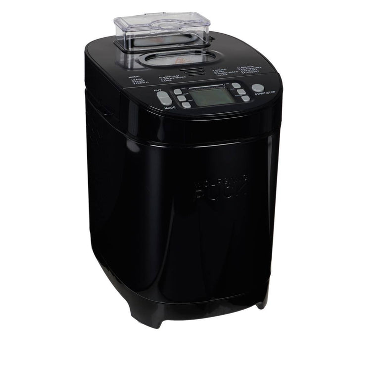 Wolfgang Puck Bread Maker with 2 lb. Capacity, 14 Functions and Nut Dispenser, Black