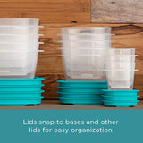 12-Piece Rubbermaid EasyFindLids Food Storage Set with Press & Lock Leak-Proof Lids, Clear Meal Prep Containers