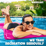 TRC Recreation Foam Pool Float, 1.25-Inch Floating Water Lounger for Swimming and Splashing