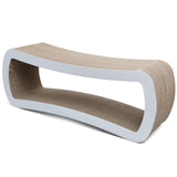 PetFusion Jumbo Cat Scratcher Lounge in White, Designed for Rest and Play