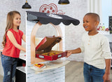 Little Tikes Real Wood Pizza Restaurant Play Kitchen, with Dual-Sided Cook-and-Serve Design, Realistic Lights & Sounds, and 20+ Accessories, Large Toy Gift for Girls & Boys Ages 3+