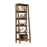 Sauder Trestle Bookcase with 5 Shelves, Vintage Oak Finish