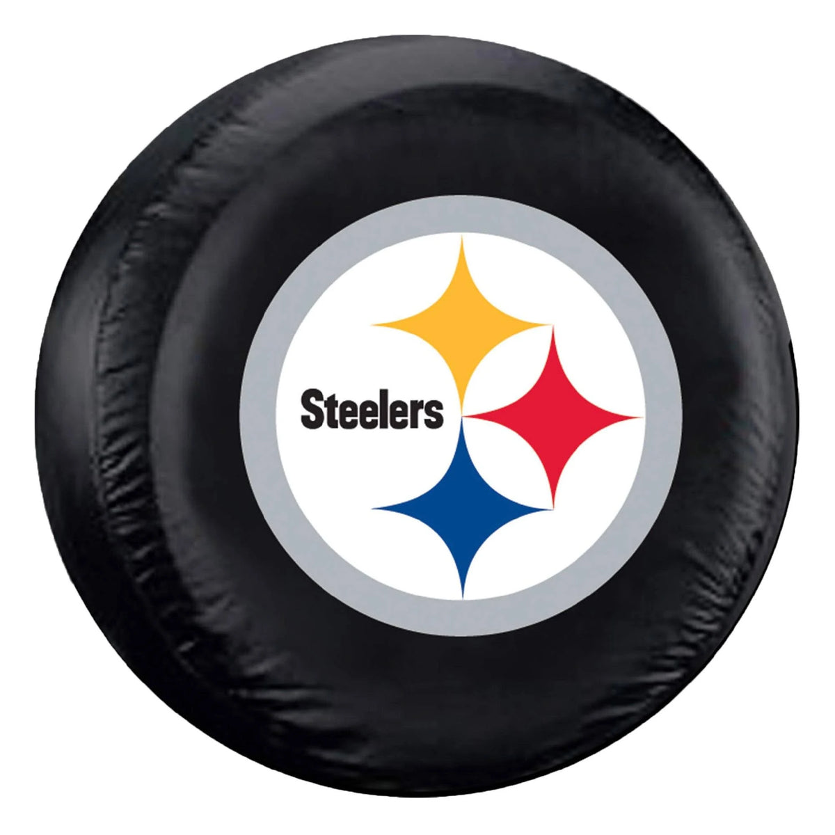 Pittsburgh Steelers Standard-Size Tire Cover with Black Logo