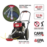 Southland SWSTM4317 Wheeled String Trimmer with 43cc Gas Engine and 17 in. Cutting Width