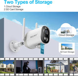 SECRT Wireless Outdoor Security Camera with 1080P WiFi, Color Night Vision, Motion Detection, Spotlight, Siren, 2-Way Talk and Waterproof Design