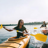 2-Piece Telescopic Boat Paddle Set with Plastic Blades and Aluminum Alloy Shafts, Adjustable Oars for Kayaking, Rafting and Canoeing