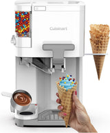 Cuisinart ICE-48 1.5-Quart Soft Serve Ice Cream Maker for Frozen Yogurt, Sorbet, Gelato, and Drinks, White