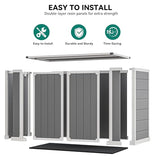 DWVO 5 x 3ft Gray Resin Outdoor Storage Shed with Floor, Window, Waterproof Construction, and Lockable Door for Garden, Yard, or Patio