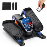 Under-Desk Electric Elliptical Leg Exerciser for Home and Office, Quiet Seated Pedal Machine with 12 Adjustable Speeds, Remote and Footstraps