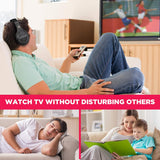 BlueVIBE GTV Wireless TV Headphones for Seniors and Hearing Impaired, 2.4GHz RF Transmitter with 10-Hour Battery and No Audio Delay