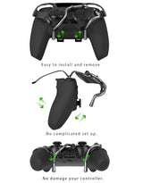 EXknight Leverback FPS Gaming Paddles with Rear Button Controls, Controller Attachment for PS5, Black
