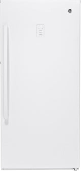 GE FUF14SMRWW Frost-Free Upright Freezer with 14.1 Cu. Ft. of Storage