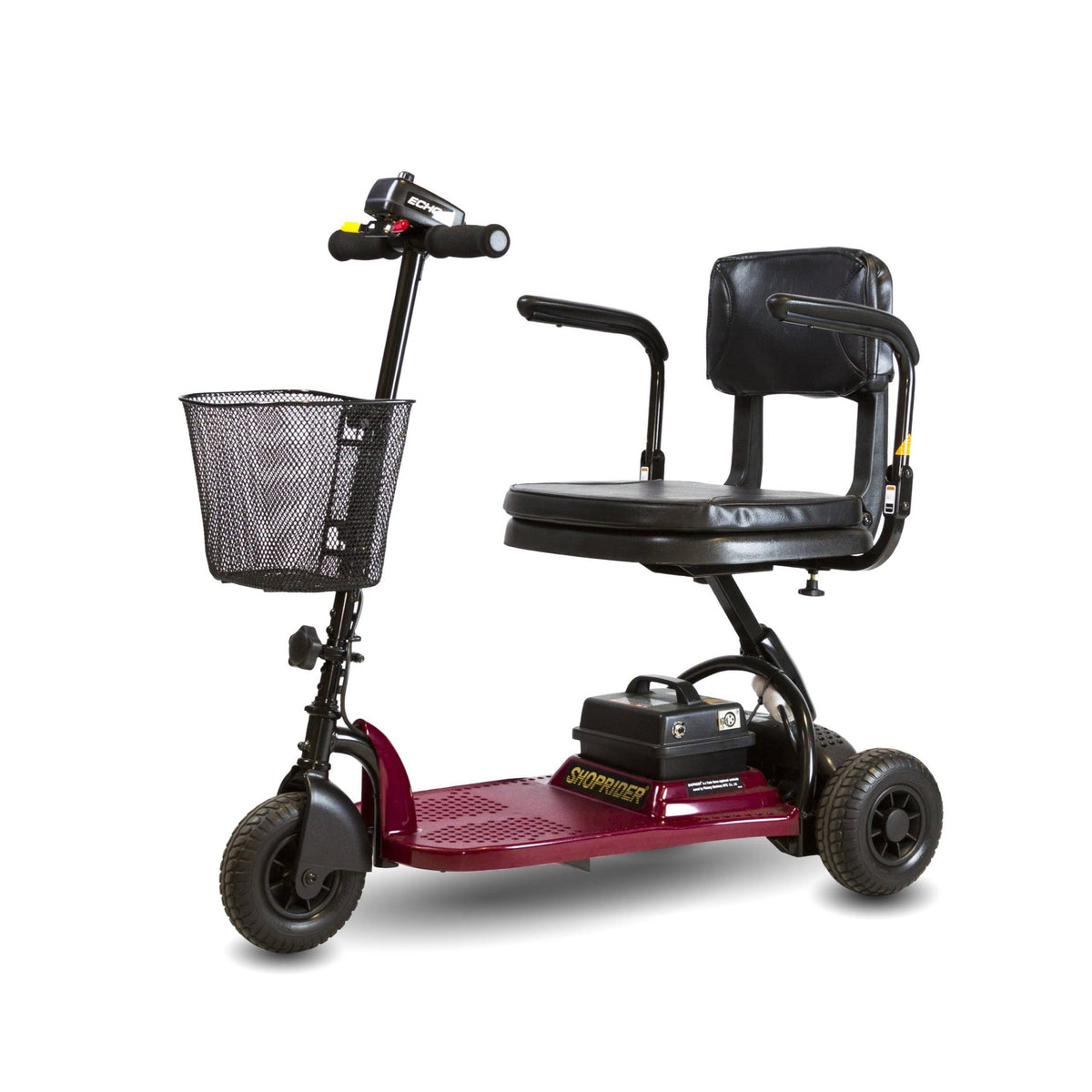Shoprider Echo Three-Wheel Mobility Scooter in Red