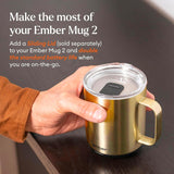 Ember Temperature Control Smart Mug 2, 14 Oz App-Controlled Heated Coffee Cup with Improved Design & 80-Minute Battery Life, White