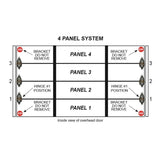 Steel Commercial Garage Door Hinge from Green Hinge System, Model 5766993, for 4