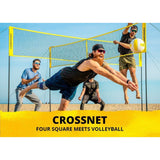 Crossnet 4-Way Adjustable Volleyball Game Set with Net, Open Box