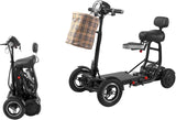 City Slicker Folding Mobility Scooter with Battery Power, 17-Mile Range, Heavy-Duty Lightweight Design, White