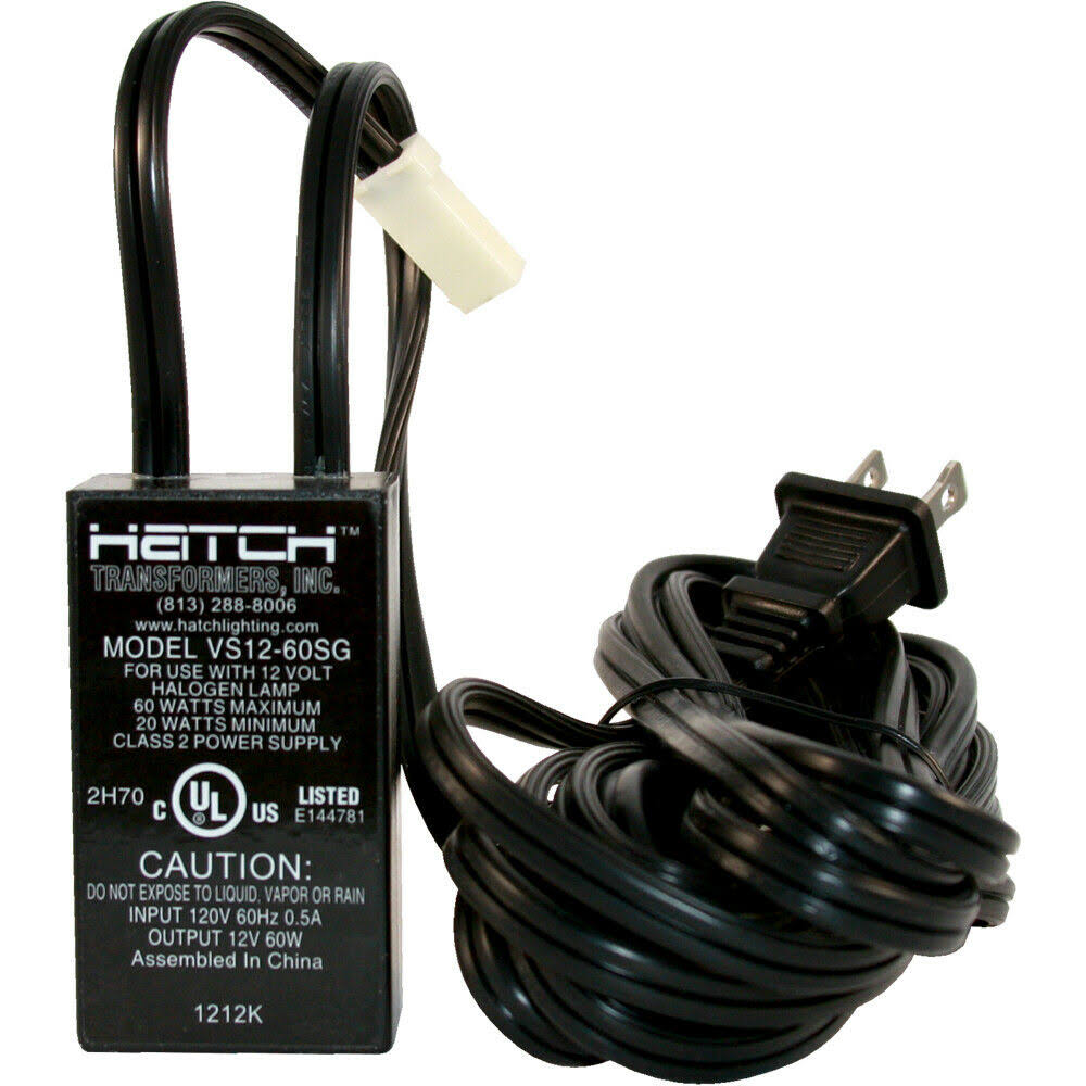 60-Watt Low-Voltage Halogen Plug-In Transformer, Hatch VS12-60SG/VS12-60SGK