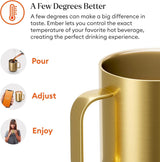 Ember Temperature Control Smart Mug 2, 14 Oz App-Controlled Heated Coffee Cup with Improved Design & 80-Minute Battery Life, White