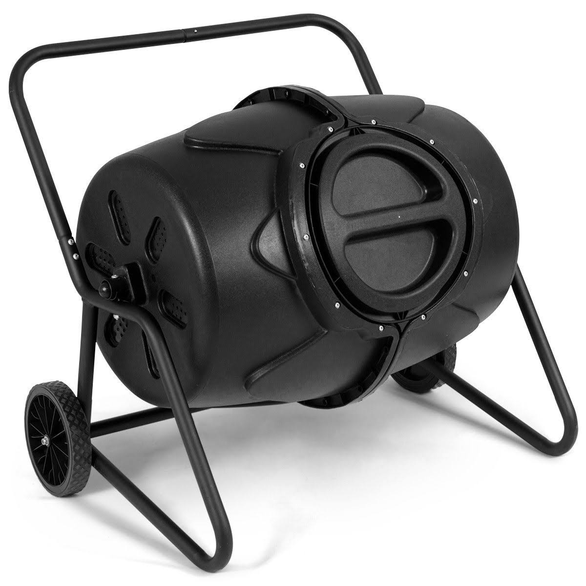 Costway 50-Gallon Wheeled Compost Tumbler for Garden Waste
