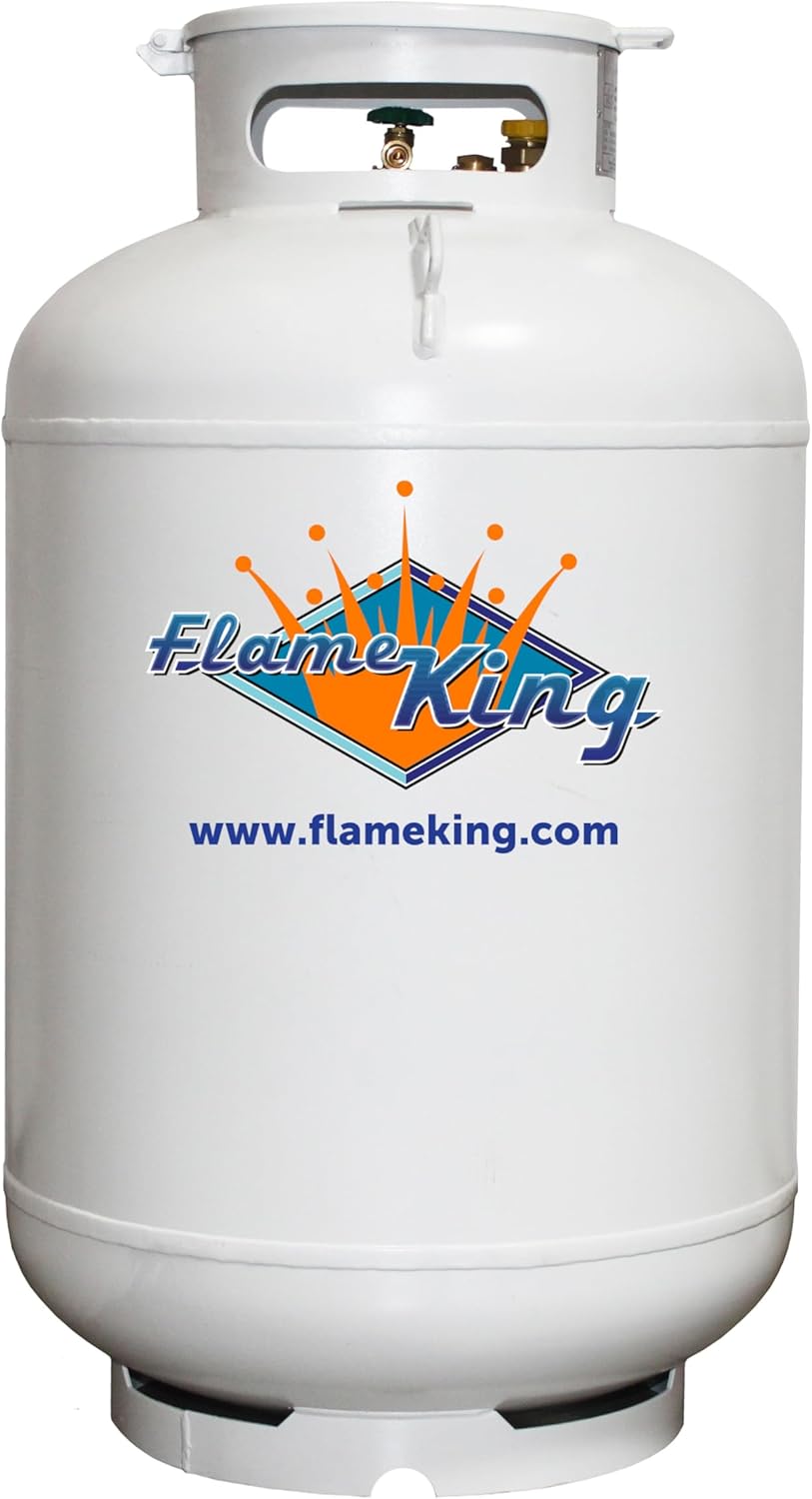 Flame King 420LB ASME Vertical Propane Tank in White