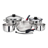 Magma Products A10-360L-IND 10-Piece Gourmet Nesting Cookware Set in Stainless Steel