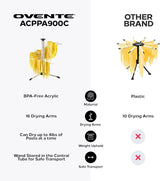 OVENTE ACPPA900C Collapsible Pasta Drying Rack with BPA-Free Acrylic Rods, 1.2 lb Capacity for Homemade Noodles