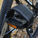 Black Bike Pedal Straps with Toe Clips, 2Pcs Cycling Foot Straps for Kids and Fixed-Gear Bikes