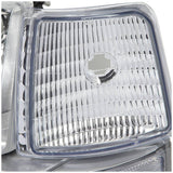 Chrome/Clear 6pcs Headlight and Corner/Side Marker Lamp Set for 92-96 Ford F150/F250/F350/Bronco, 5 Gen 93 94 95, Left+Right, DNA Motoring