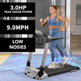 Ovicx Foldable Electric Treadmill for Home with Lightweight Compact Design, Portable Fold-Up Frame, and Space-Saving Profile for Apartments