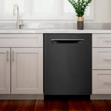 Bosch 800 Series Built-In Dishwasher, 24-Inch Top Control Design with CrystalDry, Third Rack, Stainless Steel Tub and 42 dBA Operation, Black Stainless Steel