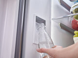 Bosch 800 Series Smart Refrigerator with 4-Door French Door Design, 20 Cu. Ft. Counter-Depth Storage and Beverage Cooler Drawer, Stainless Steel