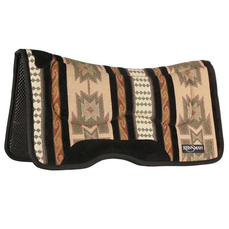 Reinsman M2 Lite Contour Saddle Pad with Tacky Too, Square Design, Black