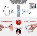 SIMOLIO SM-823D Pro Wireless TV Headphones with 100 ft Range, Voice Highlighting, Tone Control and Balance Adjustment
