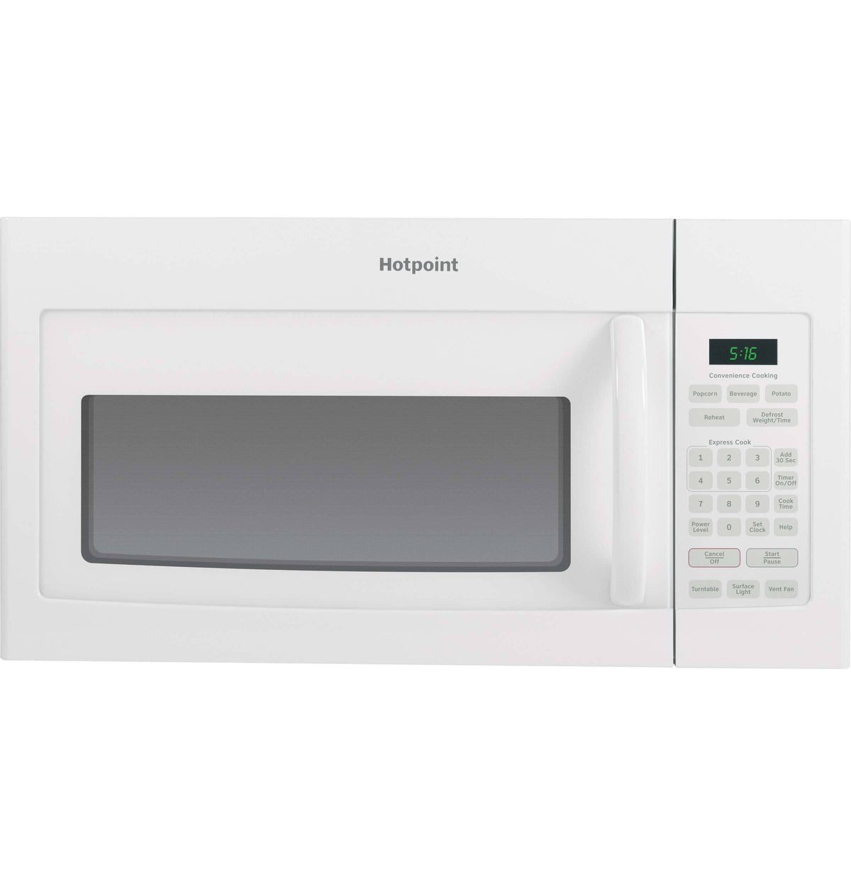 Hotpoint RVM5160DHWW 1.6 Cu. ft. Over-the-Range Microwave Oven in White