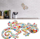 Resin Gecko Wall Sculpture for Outdoor Decor, Mexican Lizard Figurine for Farmhouse Porch, Patio, Lawn or Fence, LM9001A-1