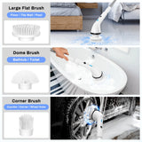 VAVSEA Electric Spin Scrubber Kit with Cleaning Brush, 1.5H Runtime, 300RPM Motor and 51-Inch Handle for Bathroom Floors, Tile and Bathtubs