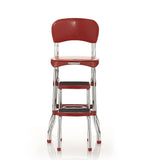 Cosco Red Retro Counter Chair That Converts to a Step Stool