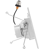 Maxxima 4-Inch Square LED Retrofit Downlight with 800 Lumens, 90 CRI, Dimming and Selectable 2700K-5000K Color Temperature for Kitchen, Bathroom or Bedroom