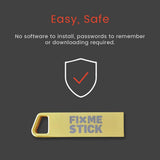 FixMeStick Gold Virus Removal Tool for Windows PCs, Unlimited 1-Year Use on Up to 3 Laptops or Desktops, Compatible with Your Antivirus