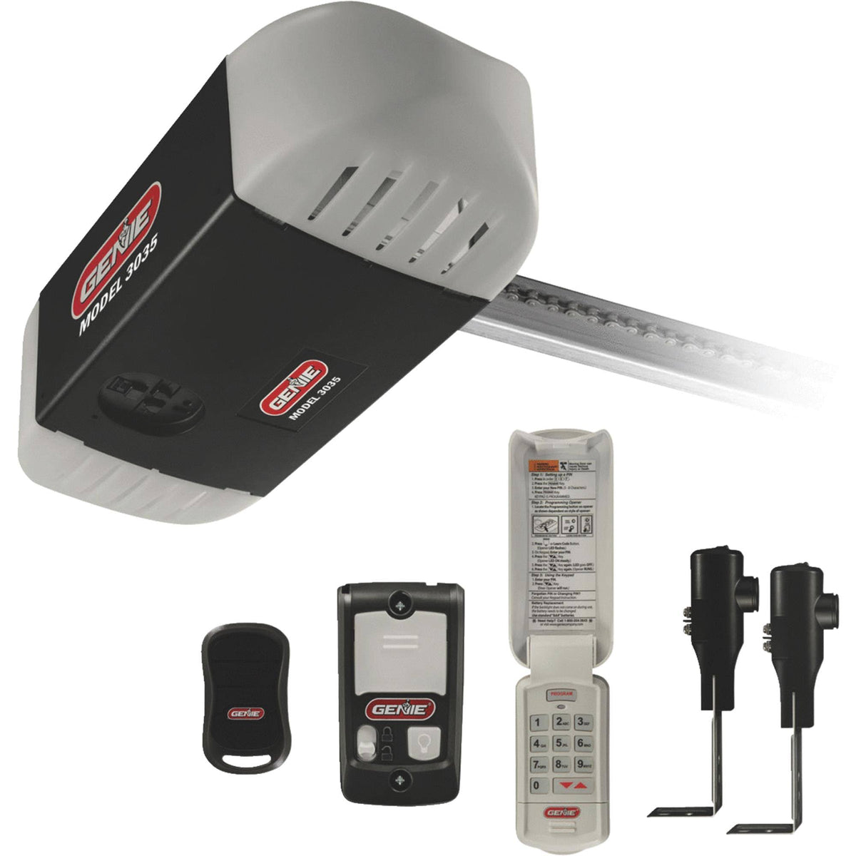 Genie 3035-KV Garage Door Opener with 3/4 HPC Chain Drive and 750 Capability