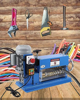 Automatic Electric Wire Stripping Machine for 0.06-1.5 Wire, 75 ft/min Precision Tool with Manual Crank for Copper Cable Recycling
