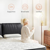 Queen 12-Inch Hybrid Mattress with Cooling Gel Memory Foam and Pocketed Coils, Medium-Firm Pressure Relief and Motion Isolation, Mattress in a Box with 365-Night Trial and 10-Year Warranty